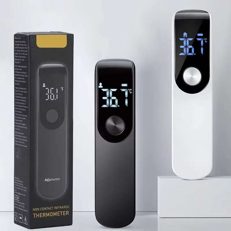 Ansoff infrared digital thermometer measuring body temperature, non-contact laser ear thermometer for infants and adults with LCD display