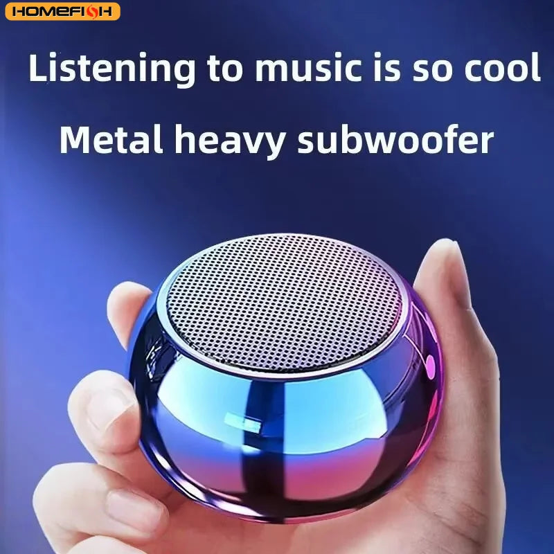 Wireless Bluetooth Speaker Portable Small Steel Gun Metal Heavy Stereo Surround Subwoofer Outdoor Mini Bluetooth Small Speaker - Acros
