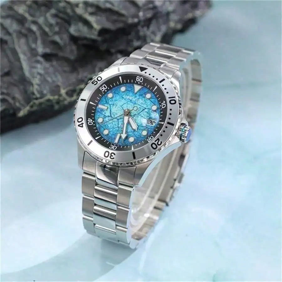 Watches Man Meteorite Series Automatic Mechanical Watches Sports and Leisure Trendy Stainless Steel Straps 100 Meters Waterproof - Acros