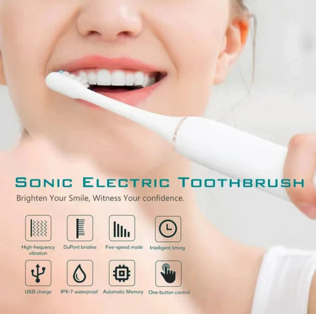 Sonic Electric Toothbrush for Adults IPX7 Waterproof DuPont Brush Head USB Rechargeable High Frequency Cleaning 6 Cleaning Modes - Acros