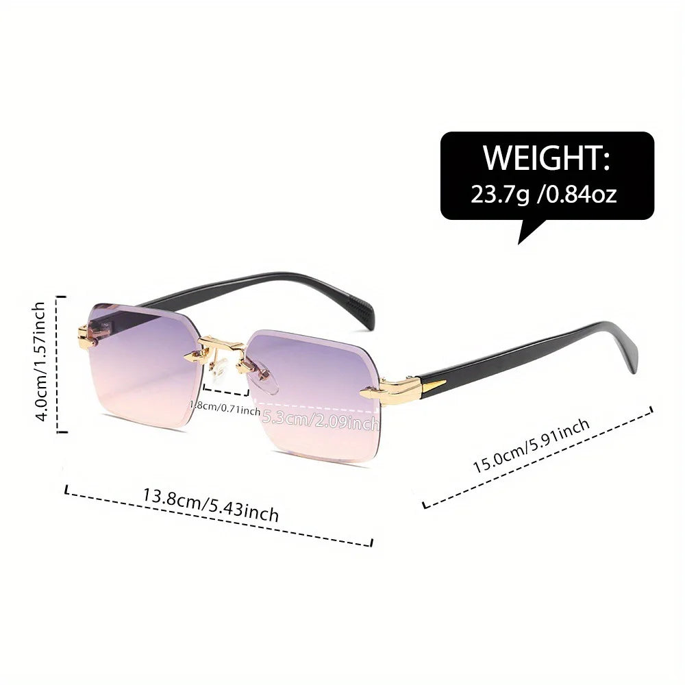 Classic Unisex Fashion Sunglasses Frameless Trendy Eyewear for Holiday Costume Suitable Best Gift for Festive Occasions - Acros
