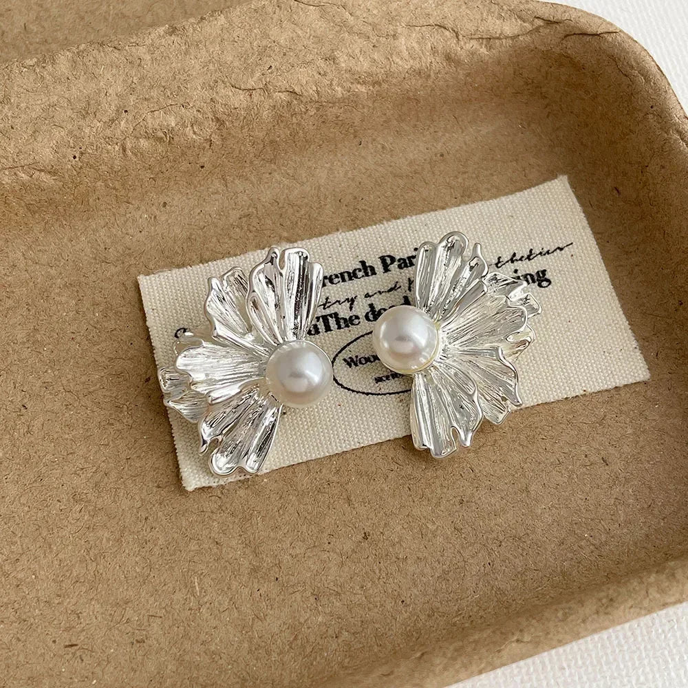 Vintage Geometry Irregular Eardrop Personality Asymmetry Dripping Oil Earrings for Women Fashion Daily Commuting Jewelry Gifts - Acros