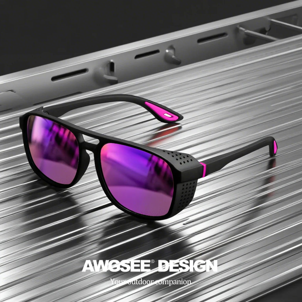 Professional Sports Sunglasses - Polarized Windproof UV400 for Cycling Running Outdoor Enthusiasts UV400 - Acros