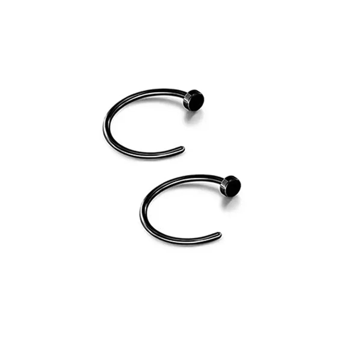 Set of 2/10 stainless steel fake nose rings for women and men, clip-on labret lip and nose piercing jewelry by Ansoff.