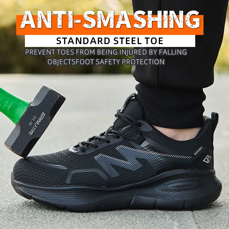 Work Sneakers Steel Toe Shoes Men Safety Shoes Puncture-Proof Work Shoes Fashion Indestructible Footwear Security light Shoes ﻿ - Acros