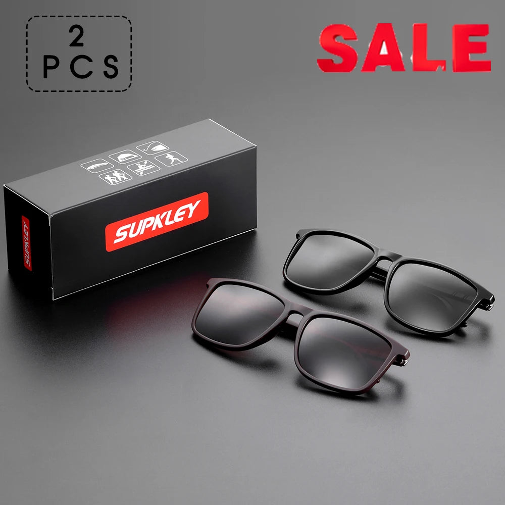 SUPKLEY Sports Sunglasses for Men Polarized Comfortable Wear Square Sun Glasses Male Light Weight Eyewear Accessory with Origina - Acros