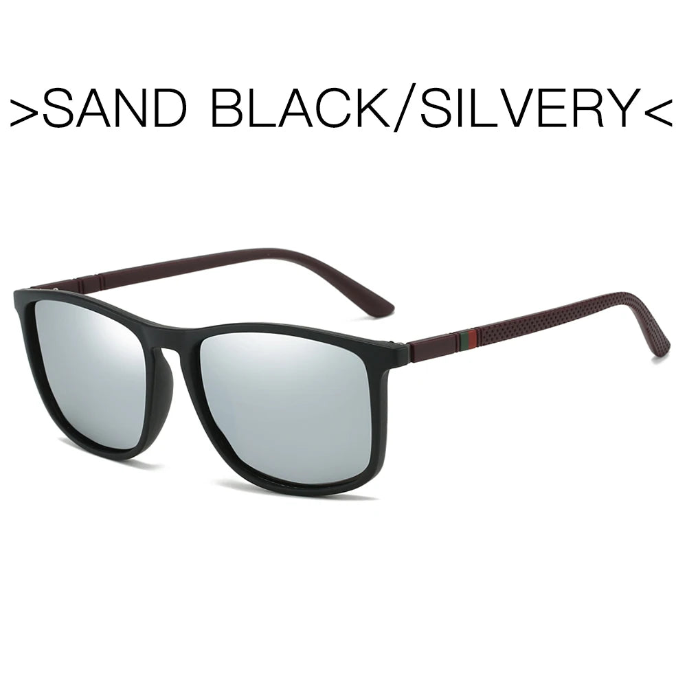 Sports Sunglasses for Men Polarized Comfortable Wear Square Sun Glasses Male Light Weight Eyewear Accessory with Origina UV400 - Acros