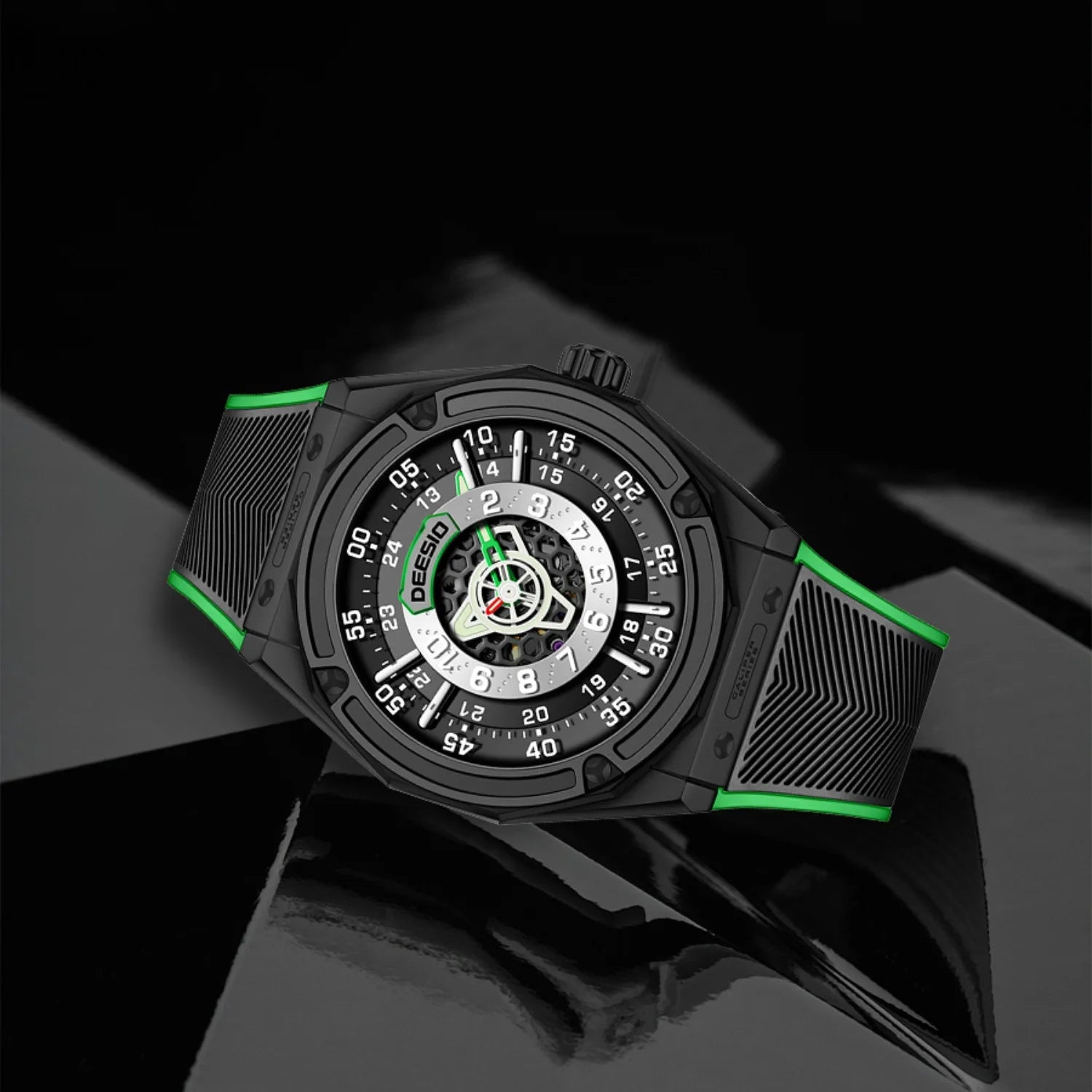 Deesio Men's Automatic Watch Waterproof Sapphire Crystal Stainless Steel Luminous Hands Date Luxury Sport Wristwatch for Men - Acros