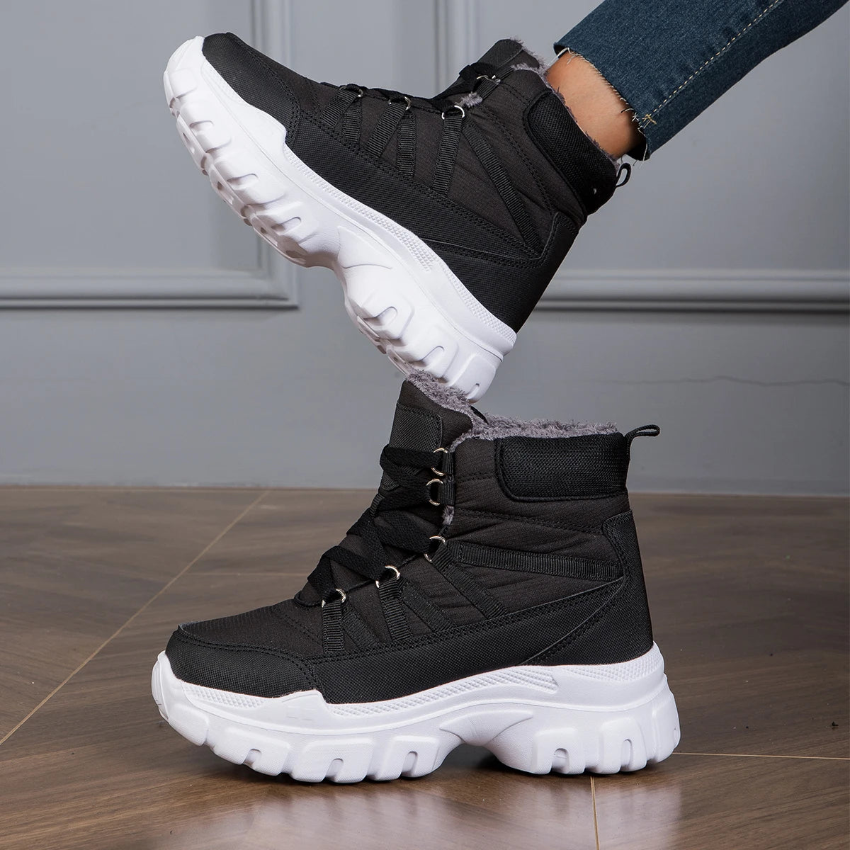 Red women's sports shoes by Ansoff featuring a flat design, ideal for walking and heightening, with a fashionable sports style.