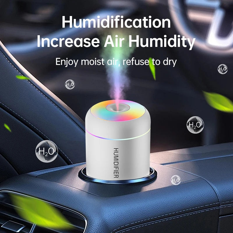 180ML Mini Air Humidifier USB Electric Aroma Diffuser Essential Oil Purifier Aromatherapy Mist Maker Lights For Car Home Bedroom - Acros