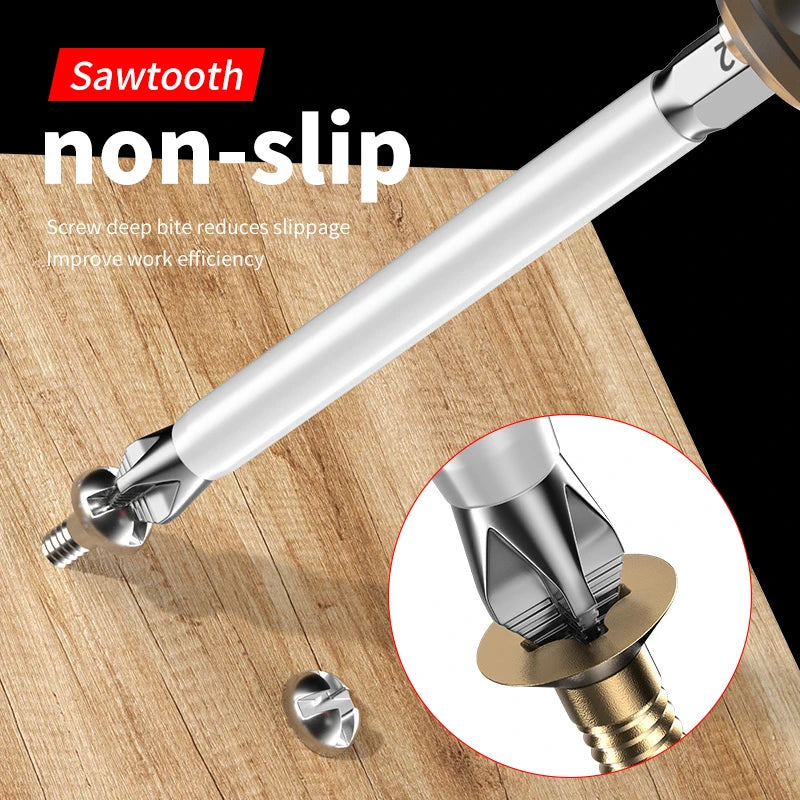 6 PCs Non-Slip Magnetic Cross Head Household Electric Driver Screw Set - High Hardness Hand Drill Bits for Electric Screwdrivers - Acros