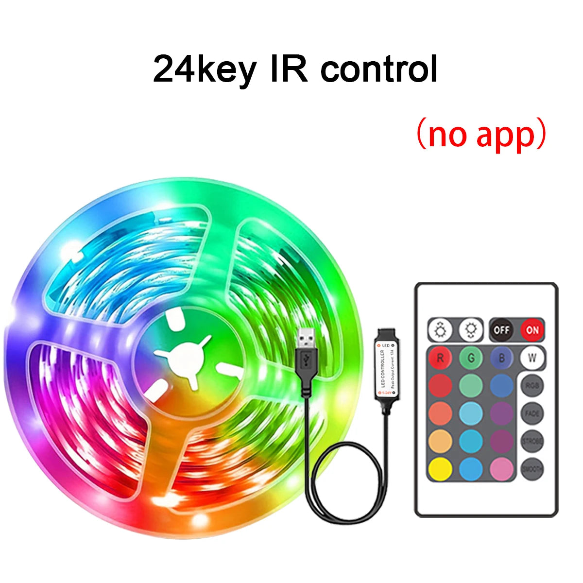 RGB Led Strip Lights 5m 10m 20m 30m Led Room Light with APP Control Flexible Ribbon Luces Led Tape for Room Bedroom Decoration - Acros