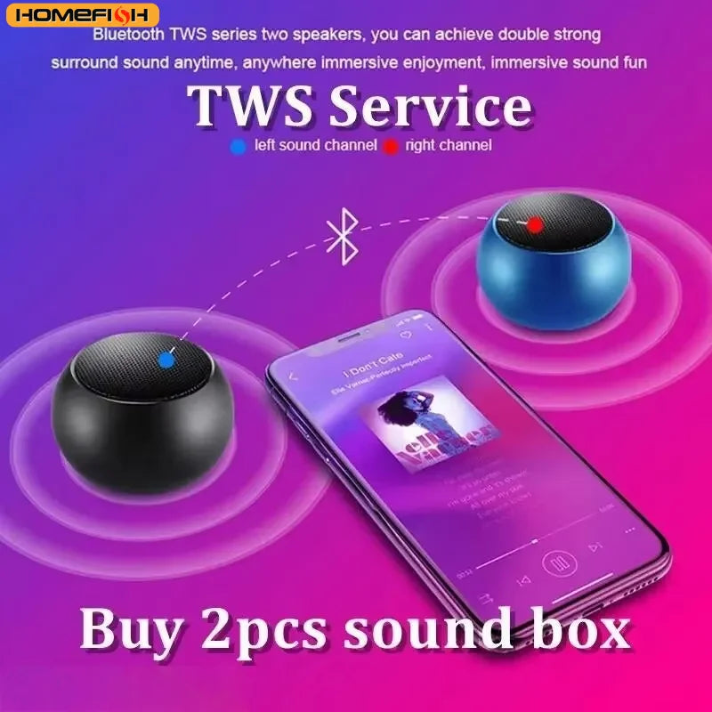 Wireless Bluetooth Speaker Portable Small Steel Gun Metal Heavy Stereo Surround Subwoofer Outdoor Mini Bluetooth Small Speaker - Acros