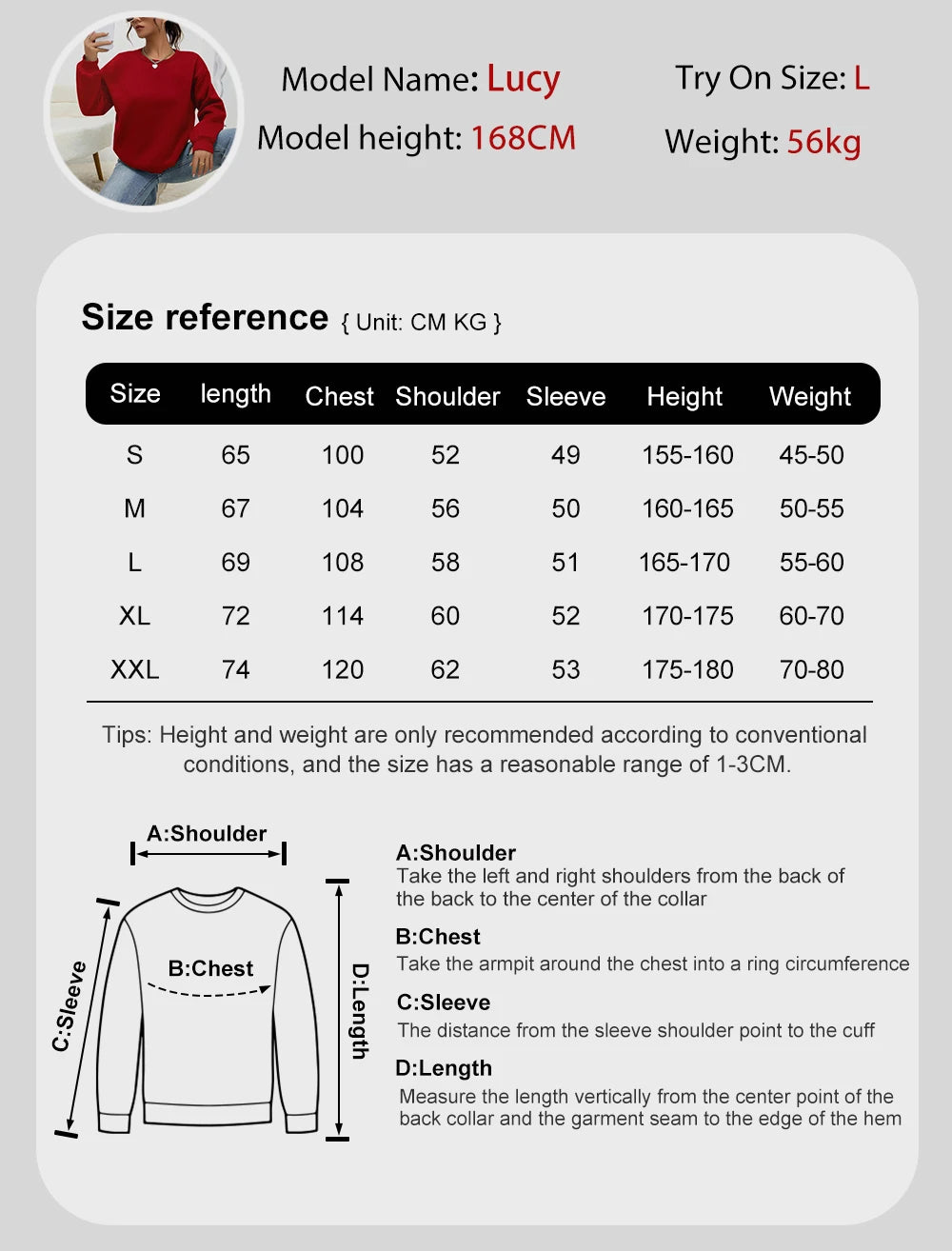 Woman Sweatshirt Casual Solid Color All-Match Clothing Loose Fashionable Pullovers Autumn Crewneck Warm  Female Hoodies - Acros