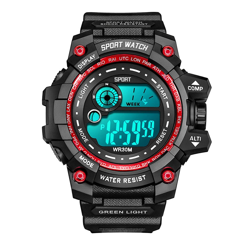 New Men LED Digital Watches Luminous Fashion Sport Waterproof Watches For Man Date Army Military Clock Relogio Masculino - Acros