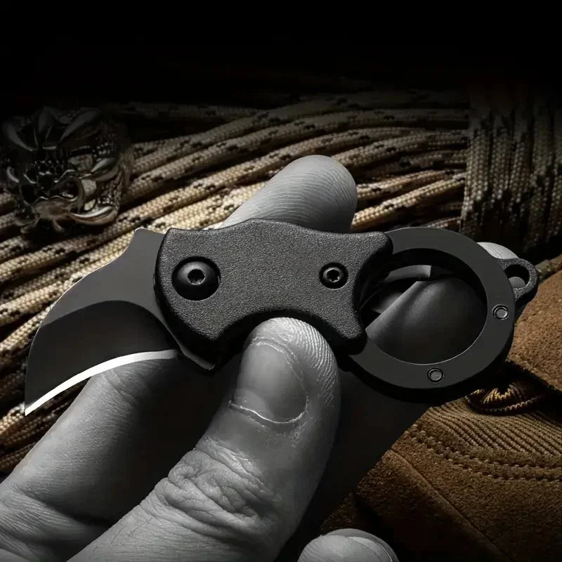 NEW Keychain Pocket Stainless Steel Camping Small Mini Portable Knife Peeler Fixed Blade Multi EDC Tool with Chain - Acros