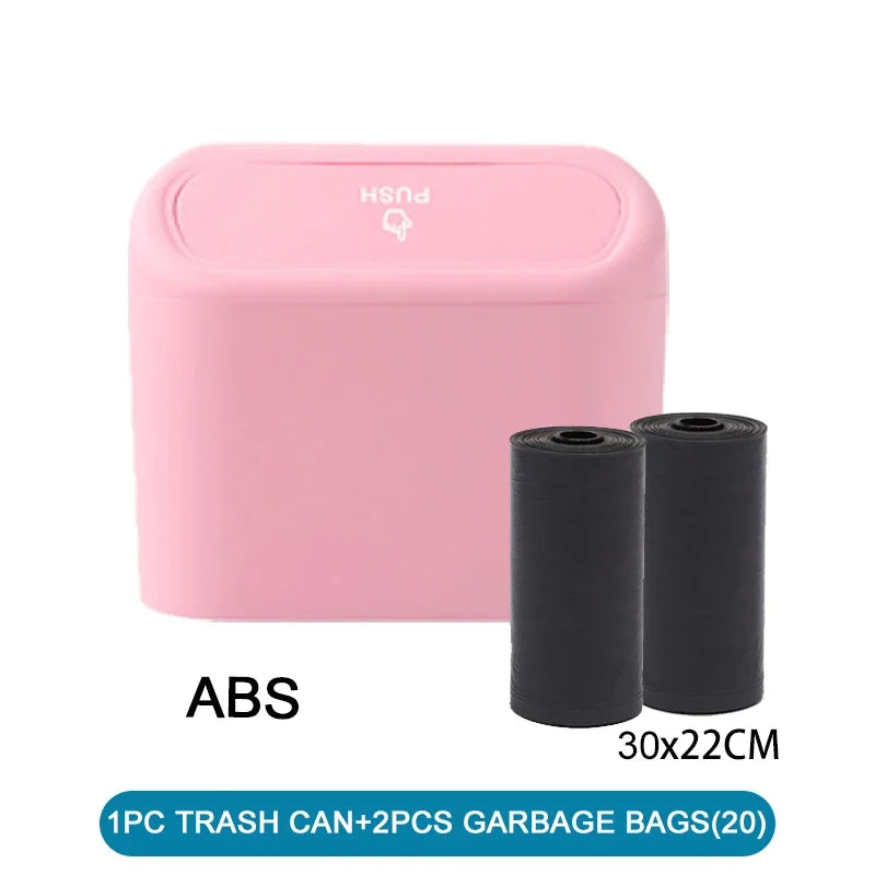 Car Trash Can (with Lid) Contains 60 (300) Garbage Bags, Small Car Trash Can, Leak-proof Mini Car Accessories - Acros