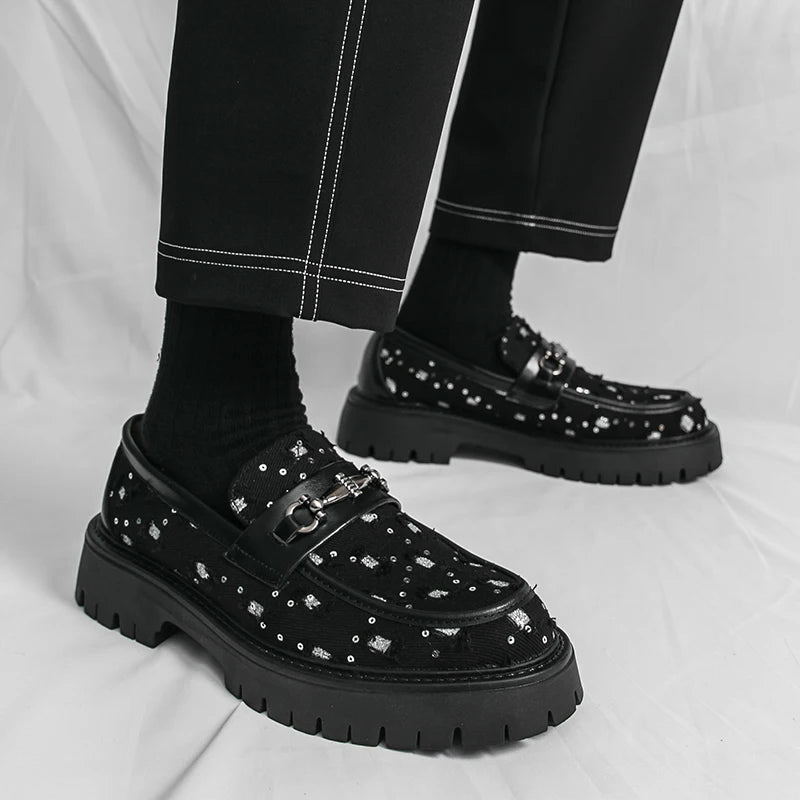 Hot selling thick soled men's shoes Trendy brand designer style Outdoor fashion street walking Daily Young Work Shoes 38-46 - Acros