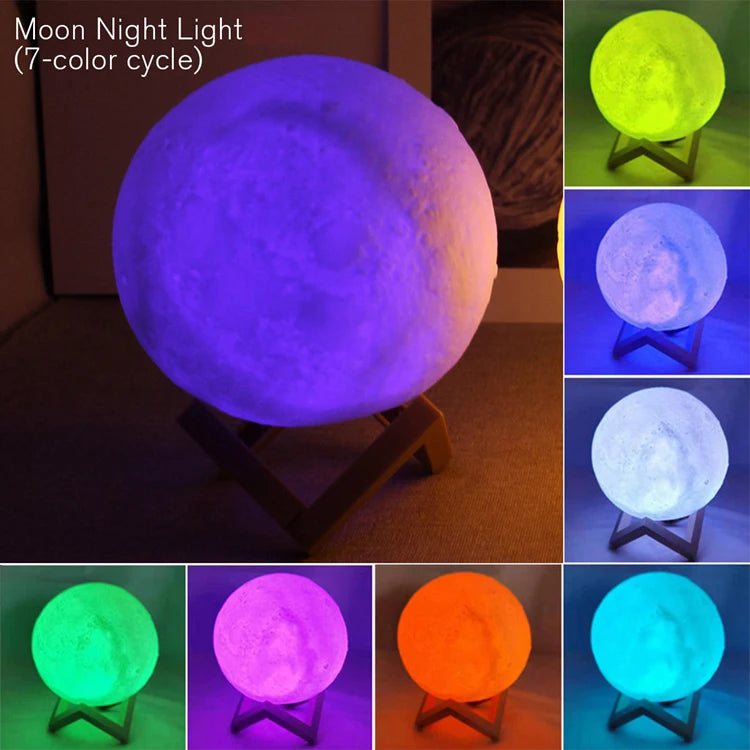 Book Light LED Moon Light Galaxy Light, Moon Night Light, Girl, Boy, Child Birthday Gift, Bedroom Decoration Indoor lighting - Acros