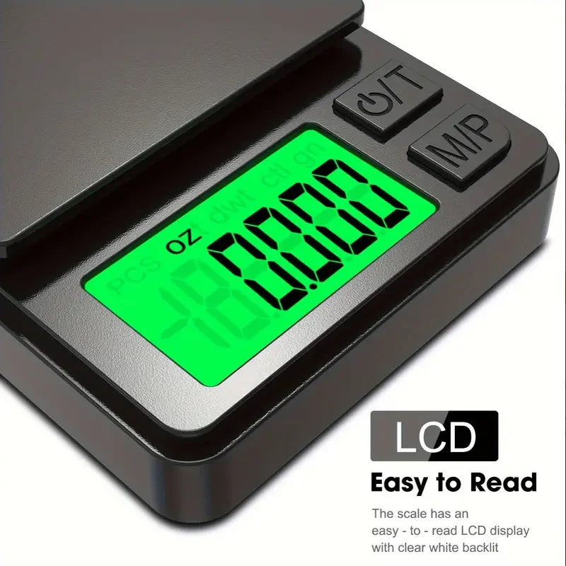 Precision Pocket Scale 1000g X 0.01g - Digital Gram, Food, Jewelry, Ounces/Grains Scale with Backlit LCD - Mini Scale for Travel - Acros