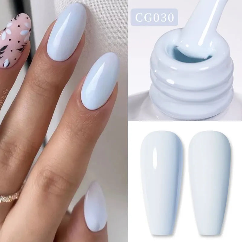 BORN PRETTY Jelly Nude Gel Nail Polish 10ml Light Pink Peach Translucent Color UV Light Cure Gel Varnish Nail Art DIY at Home - Acros