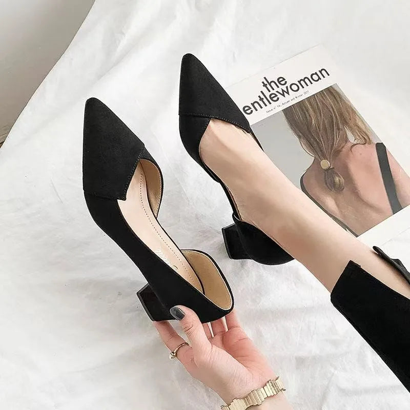 Ansoff women's pointed toe flat shoes with patchwork design, slip-on casual ballet flats, breathable and comfortable for daily wear.