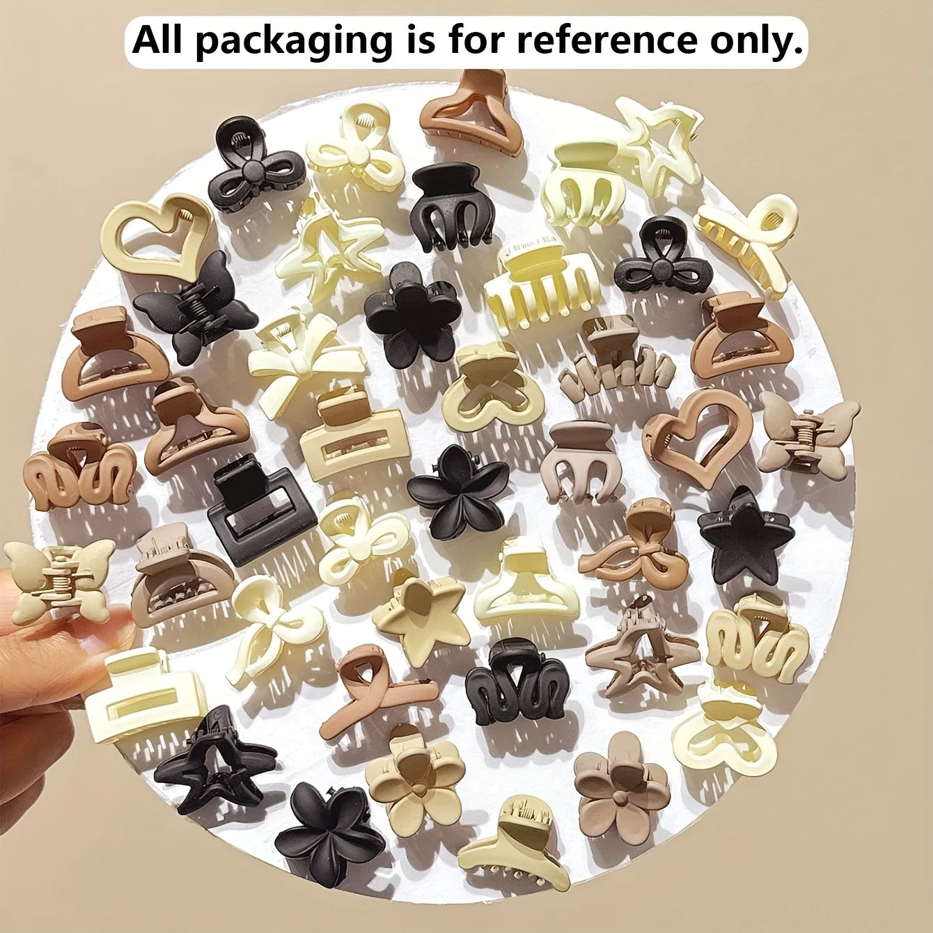 5/10/20/30pcs Beige Mixed Pack Small Clips, Cute Girl Accessories - Perfect for Daily Use, Special Occasions, or Travel Gifts - Acros