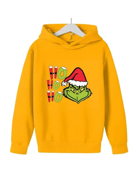 Kids sweatshirt with Christmas elements printed sportswear suitable for boys and girl aged 3-13 for spring and autumn streetwear - Acros
