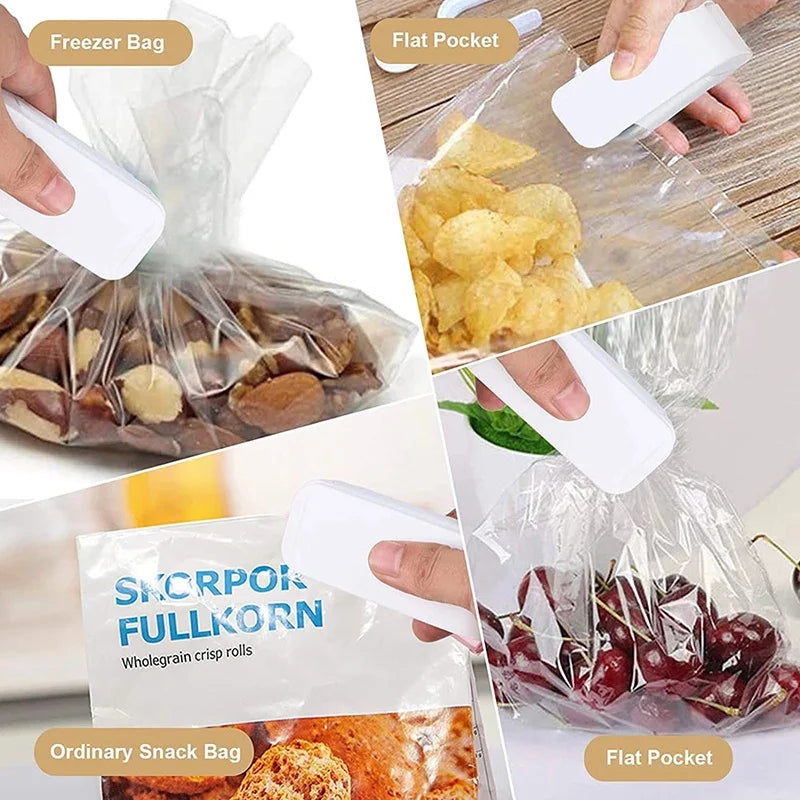 Mini Hea Bag Seal Machine Package Sealer Bags Thermal Plastic Food Bag - Acros