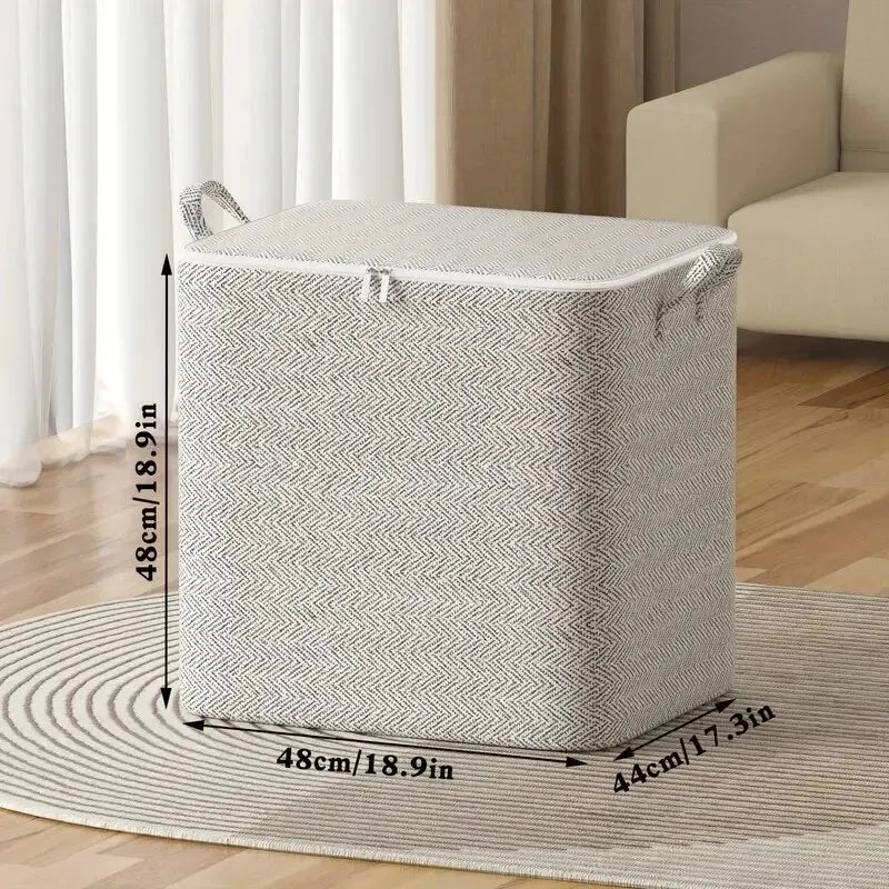 1pc Household Large Capacity Storage Bag Non-woven Material, Closet Wardrobe Organizer Can Be Used For Quilt Clothing, Toys - Acros