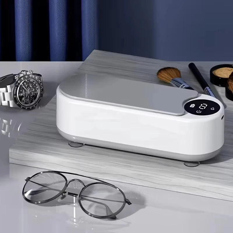 Eyeglass cleaning machine ultrahigh frequency full-automatic household cleaning jewelry mouthpiece small portable contact lens c - Acros