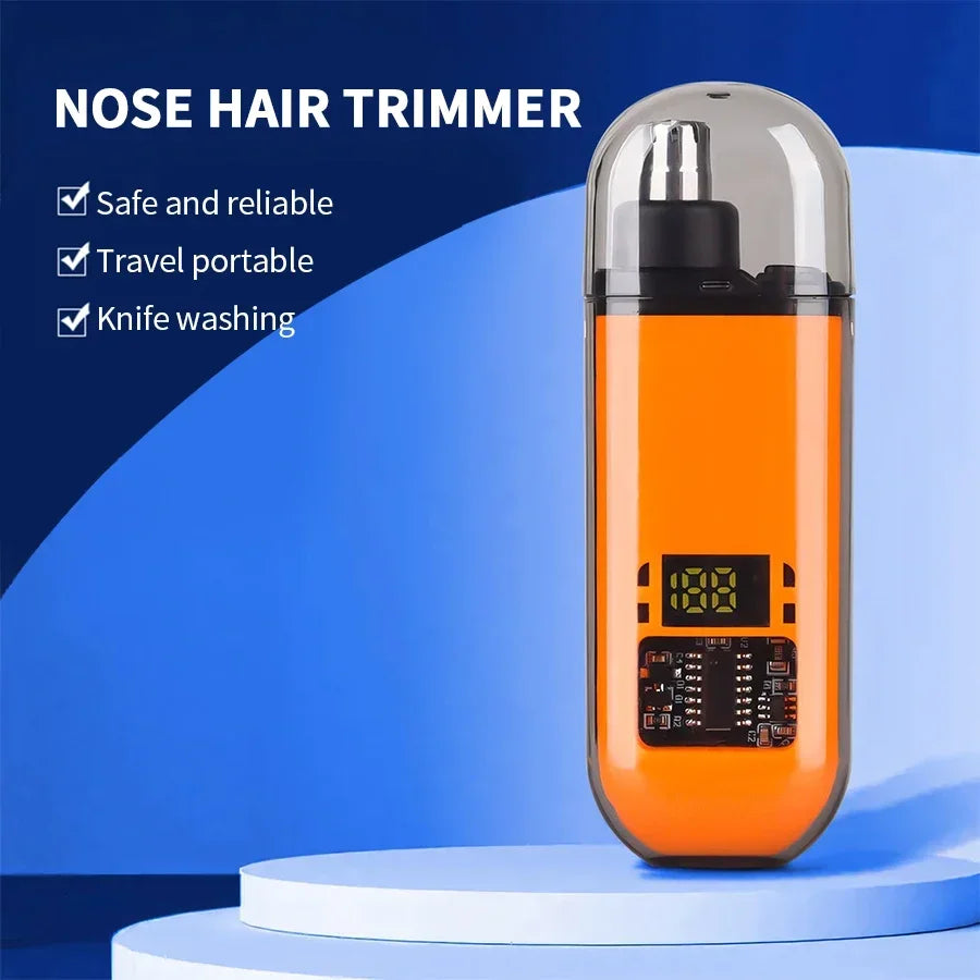 2 In 1 Electric Portable Ear And Nose Hair Trimmer Clipper 2024 Professional Painless Portable Eyebrow For Men - Acros