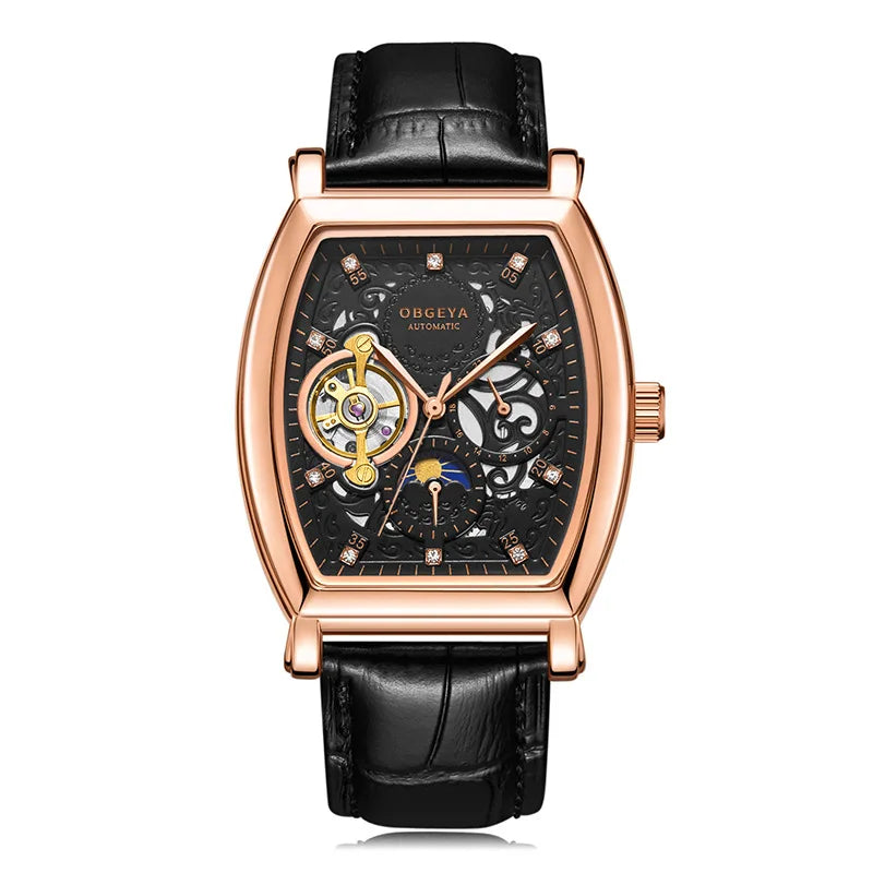 Oubogea Internet-Famous Men's Watch - Full-Automatic Mechanical, Barrel Shape, Waterproof - Acros