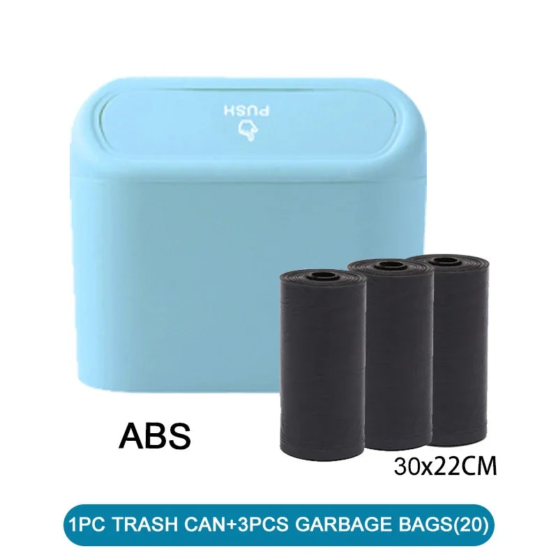 Car Trash Can (with Lid) Contains 60 (300) Garbage Bags, Small Car Trash Can, Leak-proof Mini Car Accessories - Acros
