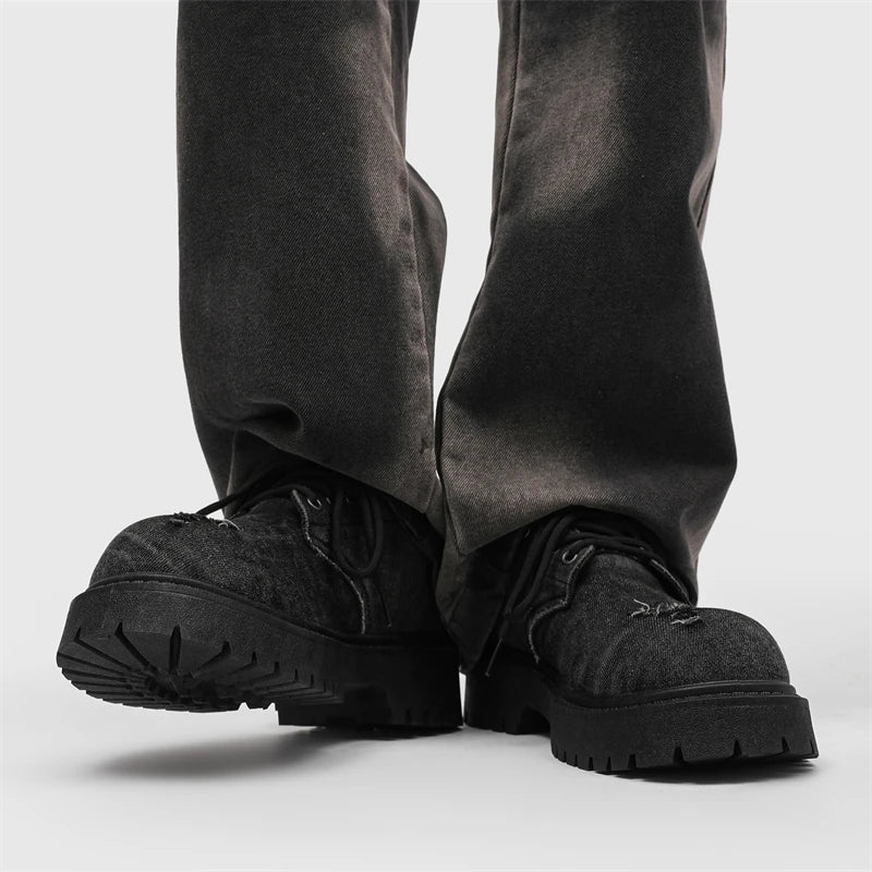 Men's shoes new four seasons versatile casual non-slip wear-resistant comfort outdoor shoes youth fashion thick sole tide shoes - Acros