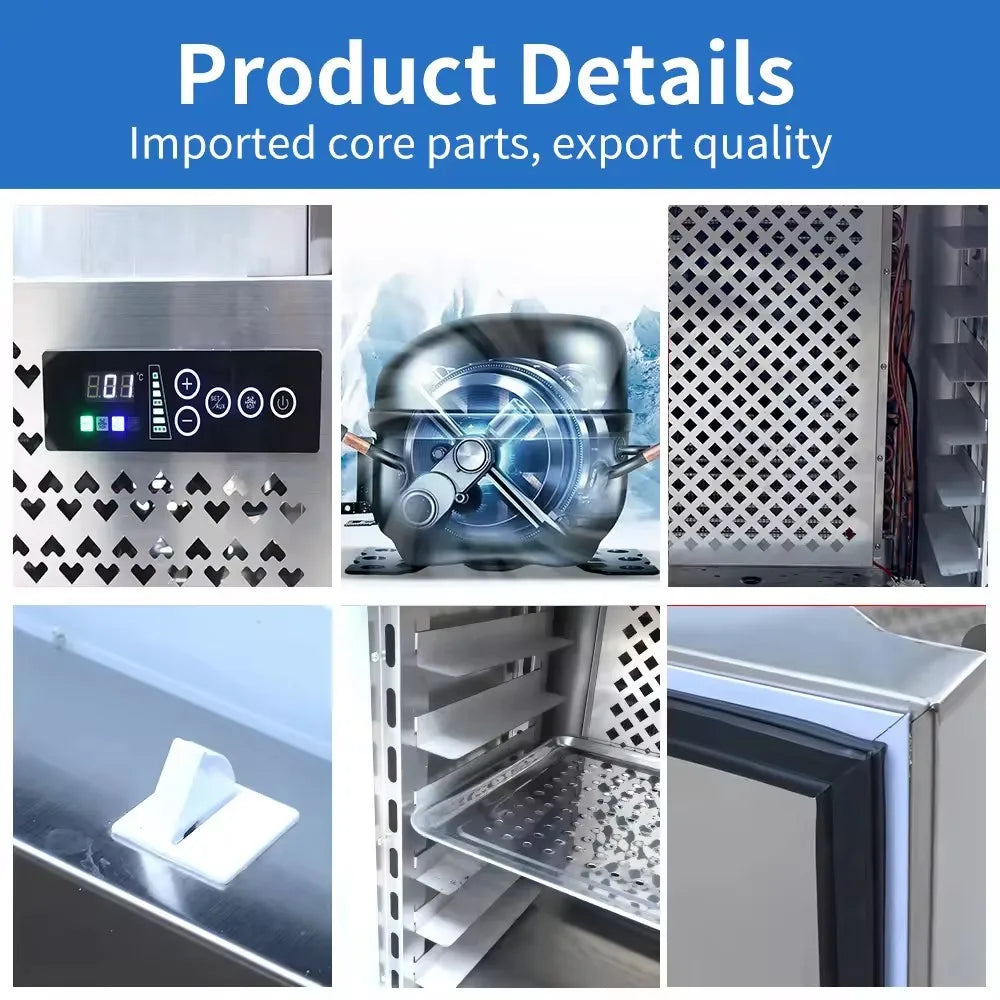 Ansoff stainless steel kitchen freezer cooler with automatic fast freezing and high-speed cooling features.