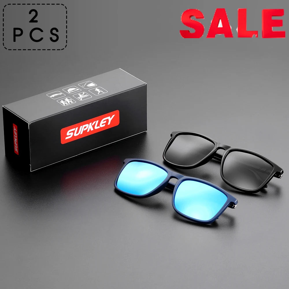 SUPKLEY Sports Sunglasses for Men Polarized Comfortable Wear Square Sun Glasses Male Light Weight Eyewear Accessory with Origina - Acros