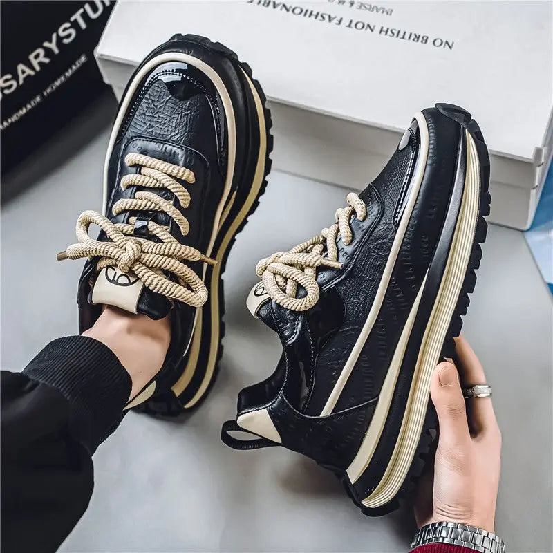 Ansoff men's trendy sneakers with thick soles, breathable soft soles, high-quality casual sports shoes, and stylish design.
