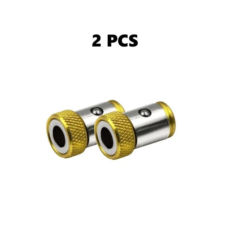 Ansoff magnetic alloy screwdriver bit with magnetic ring for strong hold, anti-corrosion, and easy magnetization for drill use.