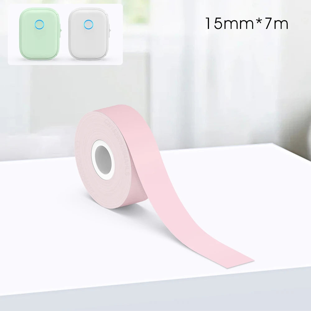 Portable Mini Printer Marklife P12 Thermal Printer Adhesive Sticker Labeling Machine P12 Label Maker or 1PK Continues Label Tape - Acros
