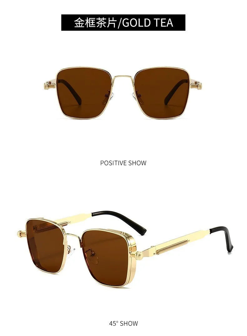 2025 Polarized Sunglasses Men High End Handsome Driving Special Anti UV High Quality Metal Punk Fashion Trends Sunglasses - Acros