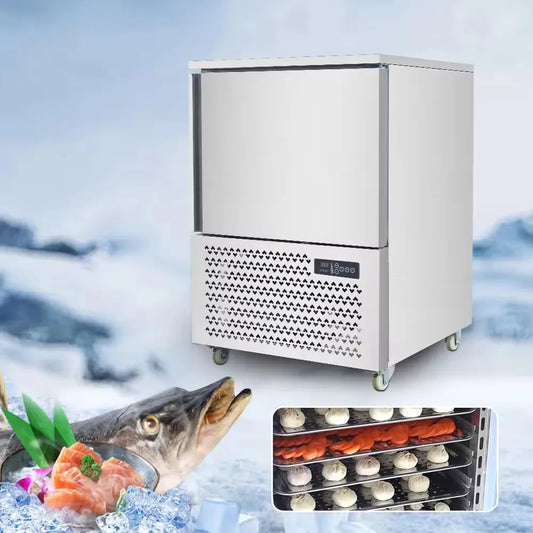 Ansoff stainless steel kitchen freezer cooler with automatic fast freezing and high-speed cooling functions, compact and durable design.
