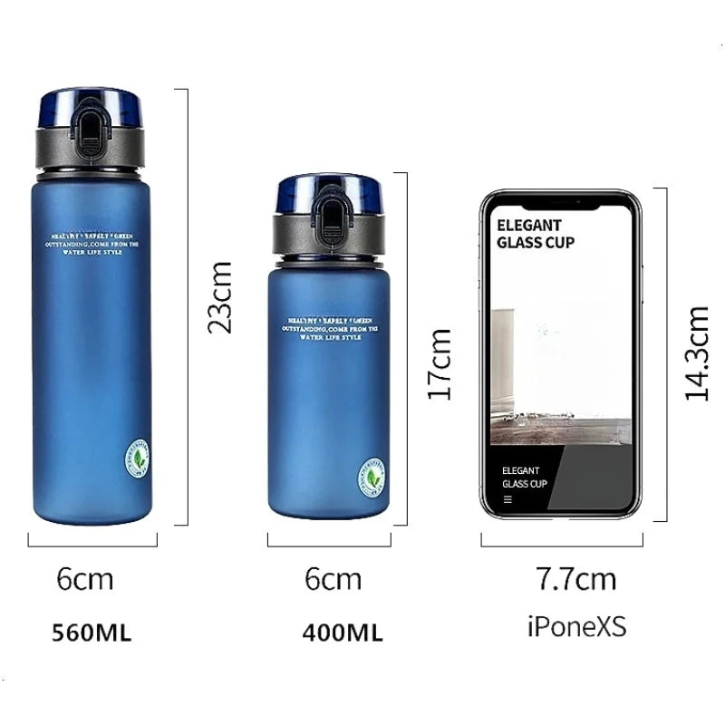 Ansoff BPA-free leak-proof sports water bottle, 400ml, portable for hiking and outdoor activities, with a high-quality design