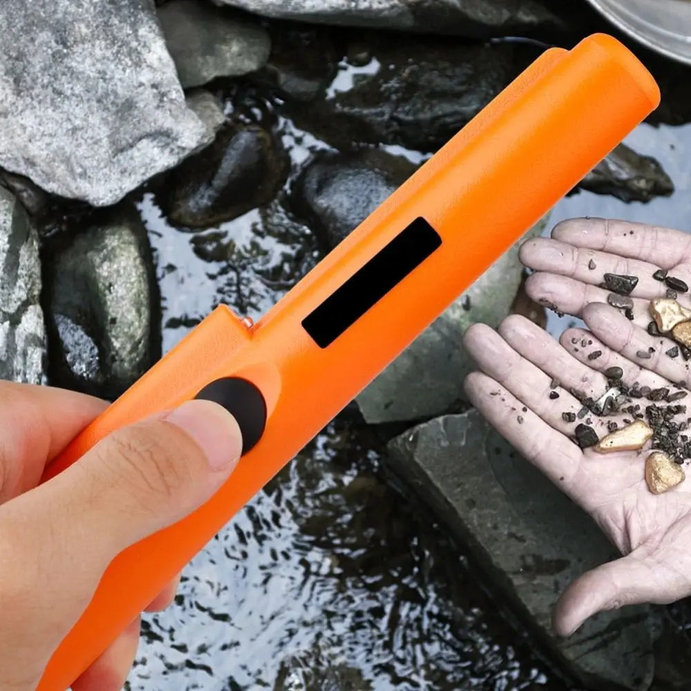 Ansoff professional garden metal detector with digital display, designed for coin, gold, and treasure hunting in outdoor settings.