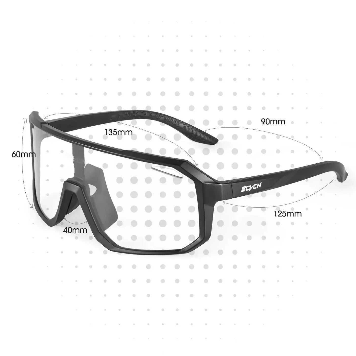 Ansoff photochromic cycling glasses for men and women with mountain bike and outdoor sports design, suitable for hiking and riding.
