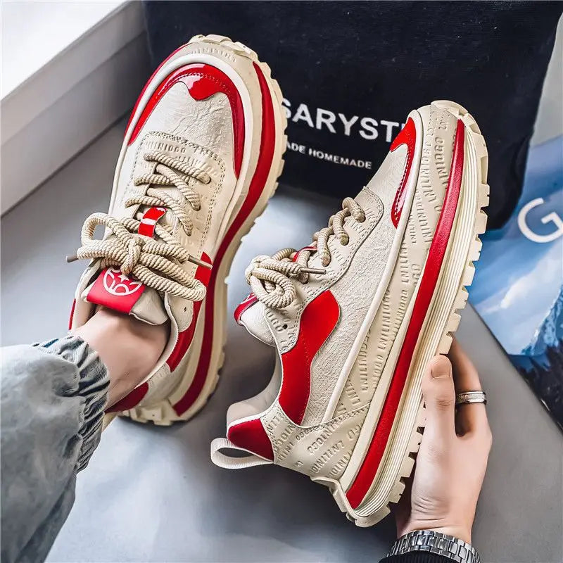 Men's Ansoff trendy thick-soled breathable sneakers with soft soles, high-quality casual sports shoes for comfortable everyday wear.