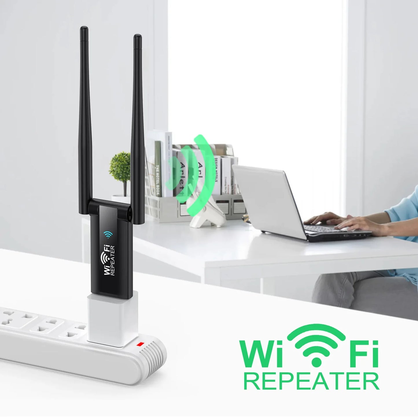 2.4G 300Mbps Wireless USB WiFi Repeater Extender WiFi Signal Amplifier Booster Long Range Wi-Fi Router Home Network Extension - Acros