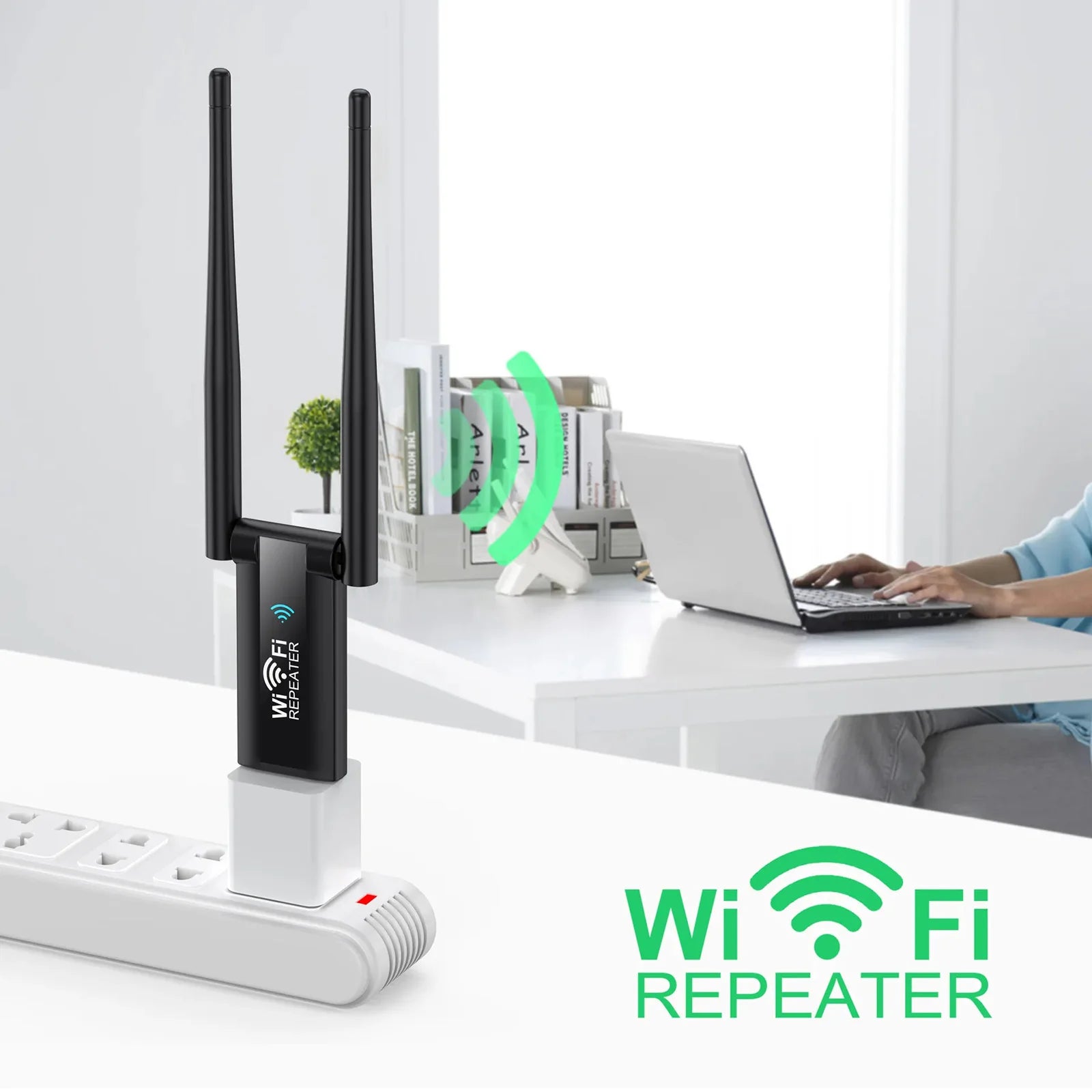 2.4G 300Mbps Wireless USB WiFi Repeater Extender WiFi Signal Amplifier Booster Long Range Wi-Fi Router Home Network Extension - Acros