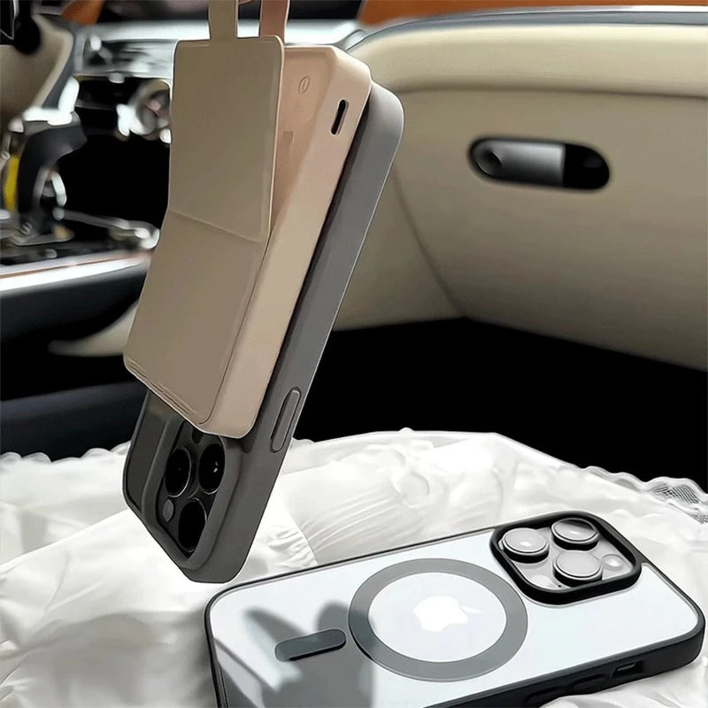 Matte Natural Titanium magnetic charging phone case for iPhone 16 15 14 13 12 11 Pro Max Plus Mini magsafe shockproof hard cover - Acros