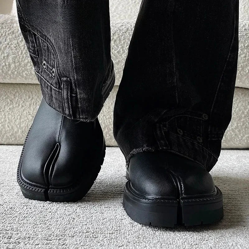 Shoes for Men Women Genuine Leather Classic Split Toe Shoes Casual Shoes Unisex Flat Shoe Comfortable Design Men Shoe Zapatos - Acros